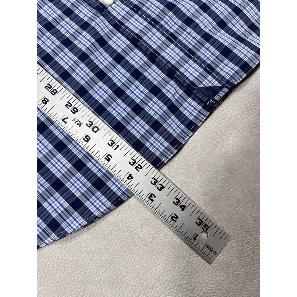 Untuckit Shirt Size XXL Blue Plaid Wrinkle Free Cordier Long Sleeve Button Up - Picture 7 of 7